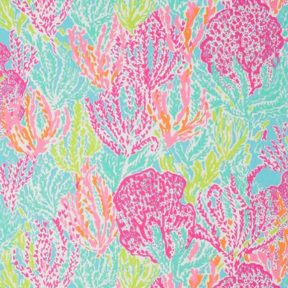 2 YRD of Lilly Pulitzer for Lee Jofa Lets Cha Cha Tiki / Shorely Fabric - Picture 2 of 2